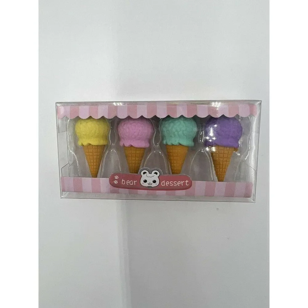 Brand New Ice Cream Erasers Food Erasers‎ Ice Cream Pencil Erasers for Kids